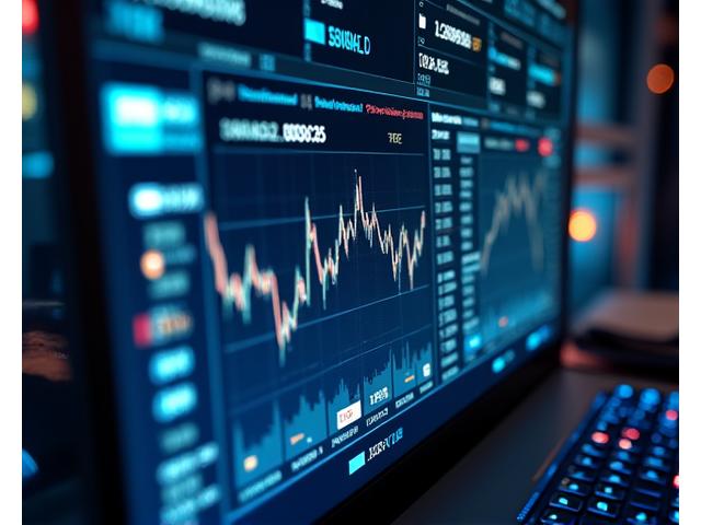 AI trading interface showing live cryptocurrency forecast cards and data points