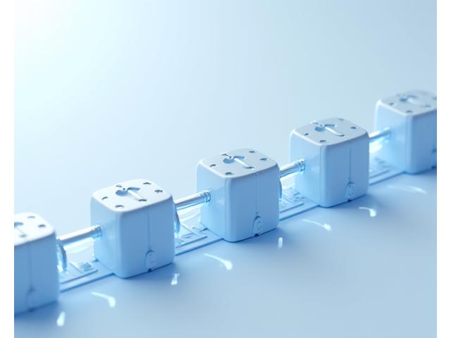 Blockchain Fundamentals course graphic with abstract crypto network lines and a secure lock icon.