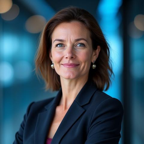 Portrait of Dr. Lena Petrova, a seasoned blockchain expert.