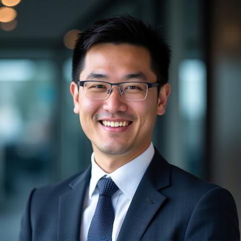 Portrait of Marcus Chen, a DeFi strategies specialist.