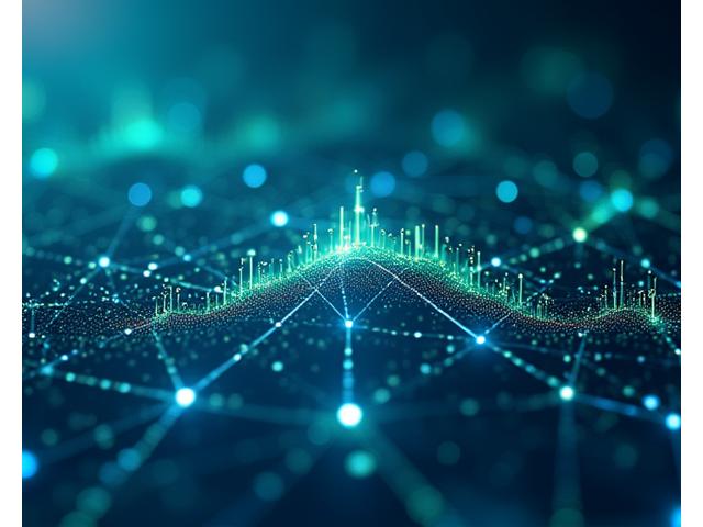 Cover of a DeFi market outlook report with abstract blockchain graphics.