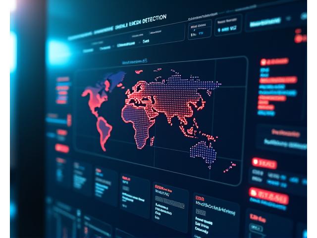 AI-powered dashboard displaying real-time threat detection and security alerts