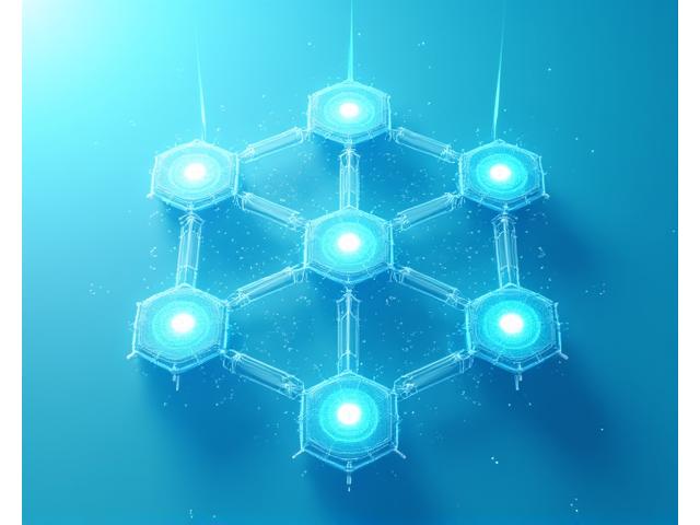 Abstract visualization of a balanced distribution network or a fair allocation mechanism, with equal segments and glowing nodes, representing equitable crypto token allocation.