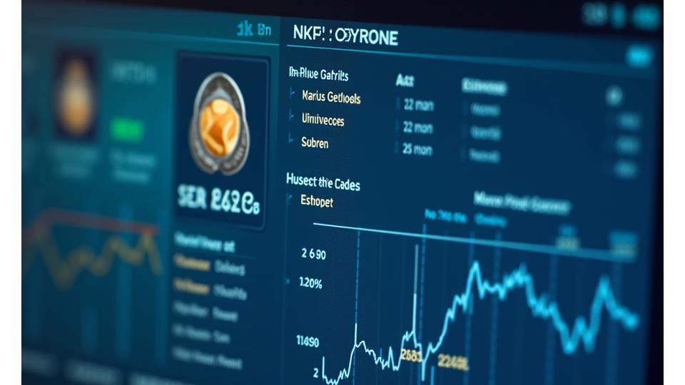 Detailed interface showing an NFT with its rarity score, trait breakdown, and estimated fair value, against a historical price chart.