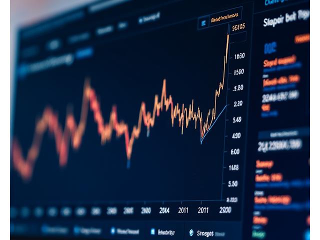 Technical chart showing historical crypto price data with strategy overlay and performance metrics.